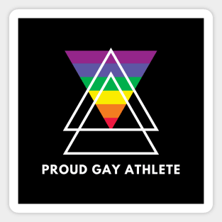Proud Gay Athlete (White text) Magnet
